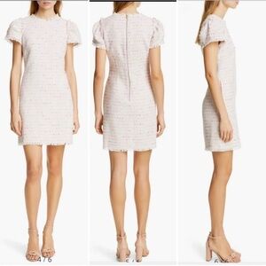 Kate Spade Flutter Sleeve Pink Twill dress